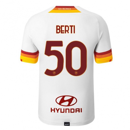 Miesten Jalkapallo Filippo Berti #50 Valkoinen Vieraspaita 2021/22 Lyhythihainen Paita T-paita