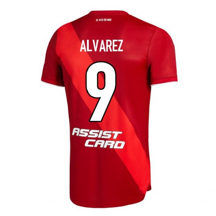 Miesten Jalkapallo Julian Alvarez #9 Punainen Vieraspaita 2021/22 Lyhythihainen Paita T-paita