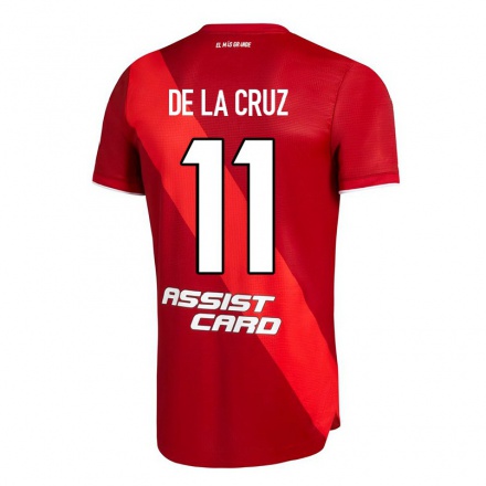 Miesten Jalkapallo Nicolas De La Cruz #11 Punainen Vieraspaita 2021/22 Lyhythihainen Paita T-paita