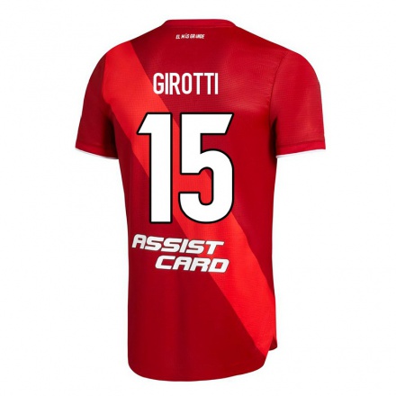 Miesten Jalkapallo Federico Girotti #15 Punainen Vieraspaita 2021/22 Lyhythihainen Paita T-paita