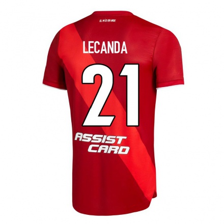 Miesten Jalkapallo Tomas Lecanda #21 Punainen Vieraspaita 2021/22 Lyhythihainen Paita T-paita