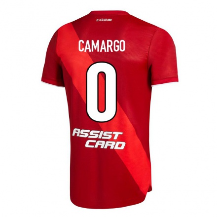 Miesten Jalkapallo Franco Camargo #0 Punainen Vieraspaita 2021/22 Lyhythihainen Paita T-paita