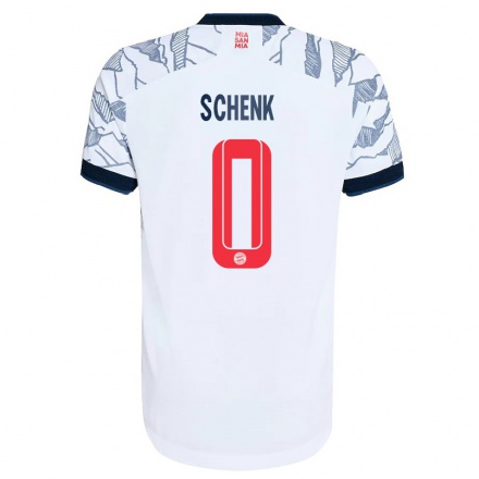Miesten Jalkapallo Johannes Schenk #0 Harmaa Valkoinen 3. Paita 2021/22 Lyhythihainen Paita T-paita