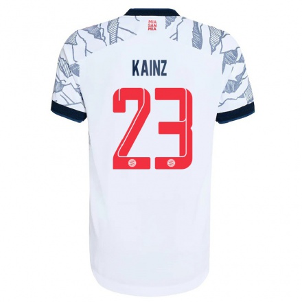 Miesten Jalkapallo Manuel Kainz #23 Harmaa Valkoinen 3. Paita 2021/22 Lyhythihainen Paita T-paita