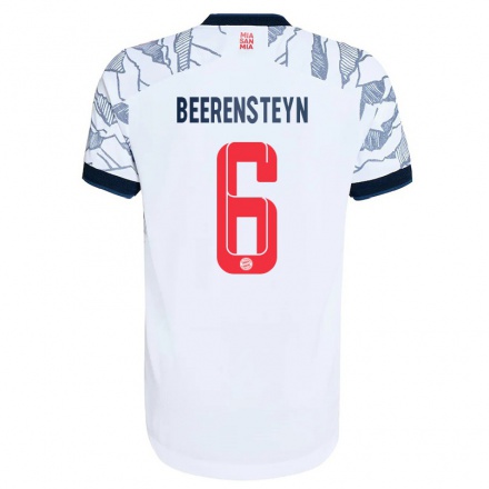 Miesten Jalkapallo Lineth Beerensteyn #6 Harmaa Valkoinen 3. Paita 2021/22 Lyhythihainen Paita T-paita