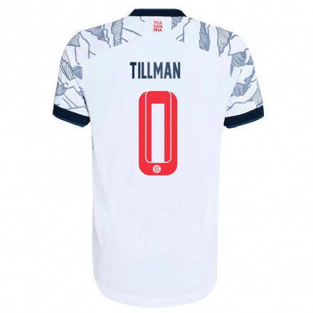 Miesten Jalkapallo Malik Tillman #0 Harmaa Valkoinen 3. Paita 2021/22 Lyhythihainen Paita T-paita