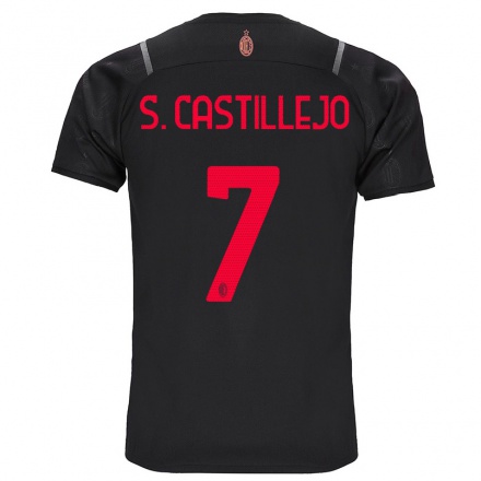 Miesten Jalkapallo Samu Castillejo #7 Musta 3. Paita 2021/22 Lyhythihainen Paita T-paita