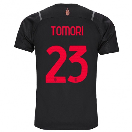 Miesten Jalkapallo Fikayo Tomori #23 Musta 3. Paita 2021/22 Lyhythihainen Paita T-paita
