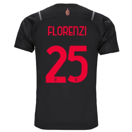 Miesten Jalkapallo Alessandro Florenzi #25 Musta 3. Paita 2021/22 Lyhythihainen Paita T-paita