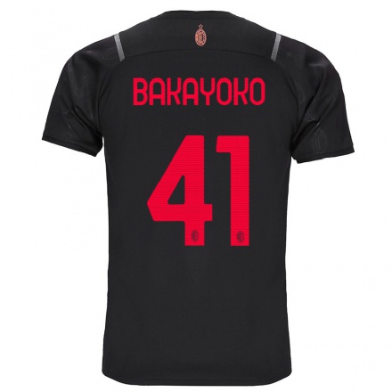 Miesten Jalkapallo Tiemoue Bakayoko #41 Musta 3. Paita 2021/22 Lyhythihainen Paita T-paita