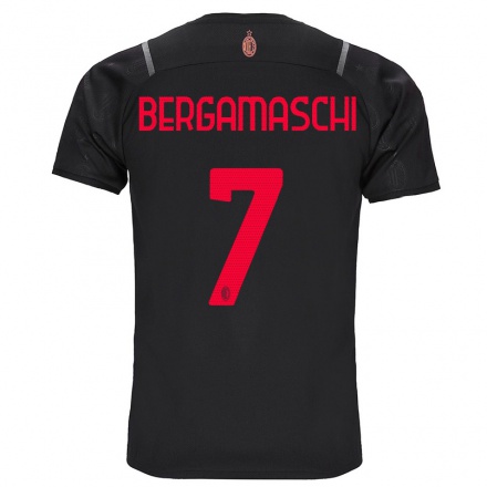 Miesten Jalkapallo Valentina Bergamaschi #7 Musta 3. Paita 2021/22 Lyhythihainen Paita T-paita