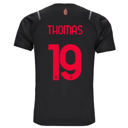 Miesten Jalkapallo Lindsey Thomas #19 Musta 3. Paita 2021/22 Lyhythihainen Paita T-paita
