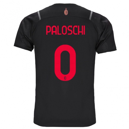 Miesten Jalkapallo Mattia Paloschi #0 Musta 3. Paita 2021/22 Lyhythihainen Paita T-paita
