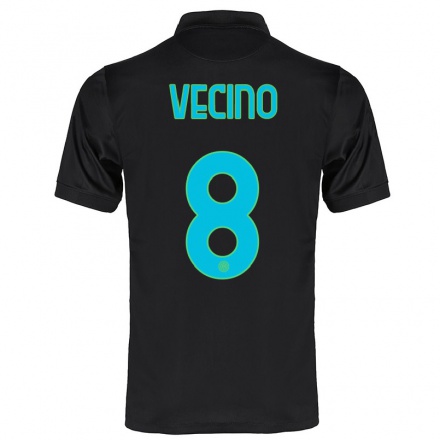 Miesten Jalkapallo Matias Vecino #8 Musta 3. Paita 2021/22 Lyhythihainen Paita T-paita