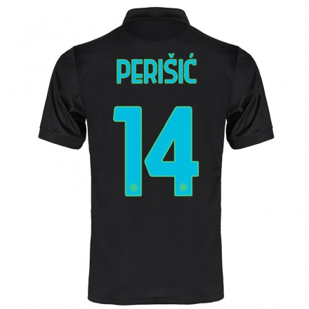 Miesten Jalkapallo Ivan Perisic #14 Musta 3. Paita 2021/22 Lyhythihainen Paita T-paita
