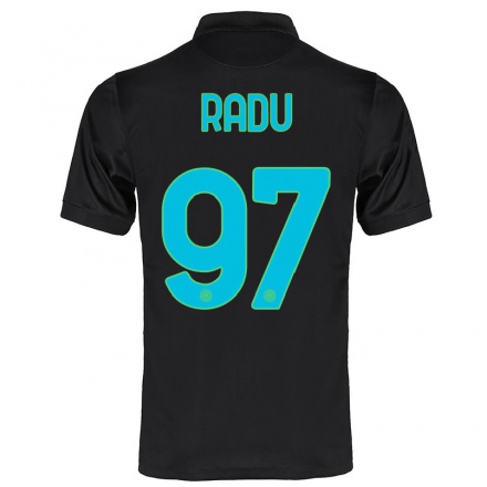 Miesten Jalkapallo Ionut Radu #97 Musta 3. Paita 2021/22 Lyhythihainen Paita T-paita