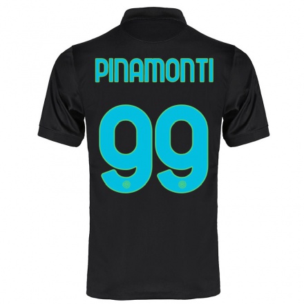 Miesten Jalkapallo Andrea Pinamonti #99 Musta 3. Paita 2021/22 Lyhythihainen Paita T-paita