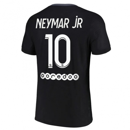Miesten Jalkapallo Neymar #10 Musta 3. Paita 2021/22 Lyhythihainen Paita T-paita