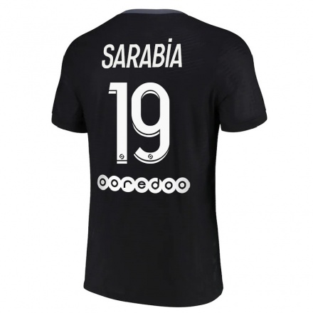 Miesten Jalkapallo Pablo Sarabia #19 Musta 3. Paita 2021/22 Lyhythihainen Paita T-paita