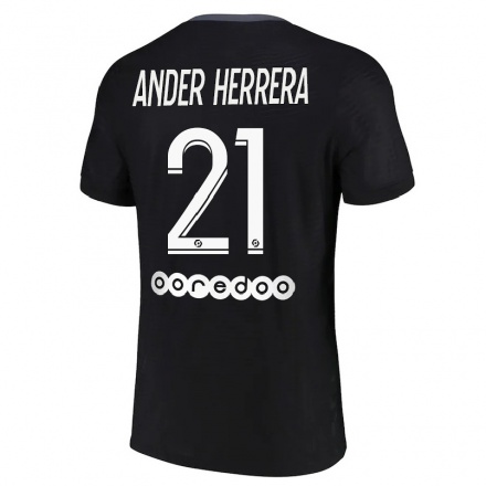 Miesten Jalkapallo Ander Herrera #21 Musta 3. Paita 2021/22 Lyhythihainen Paita T-paita