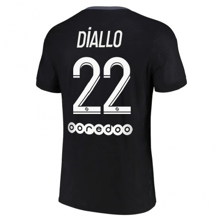 Miesten Jalkapallo Abdou Diallo #22 Musta 3. Paita 2021/22 Lyhythihainen Paita T-paita