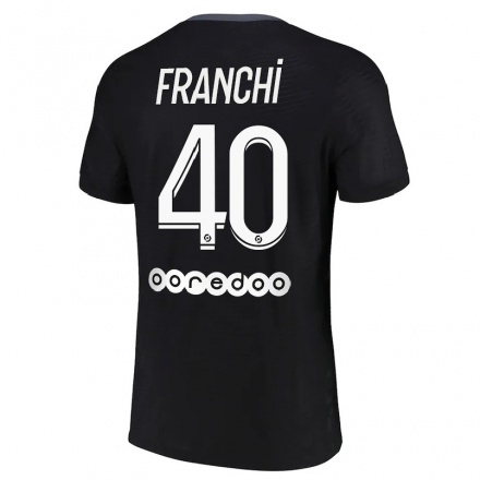 Miesten Jalkapallo Denis Franchi #40 Musta 3. Paita 2021/22 Lyhythihainen Paita T-paita
