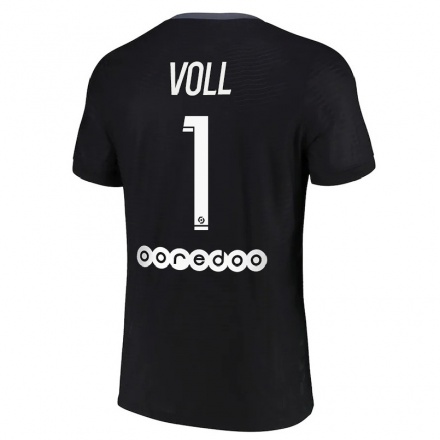 Miesten Jalkapallo Charlotte Voll #1 Musta 3. Paita 2021/22 Lyhythihainen Paita T-paita
