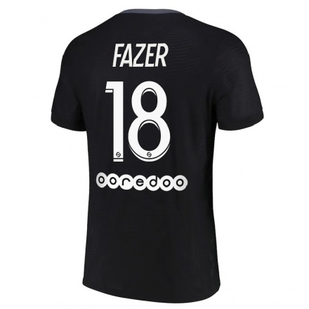 Miesten Jalkapallo Laurina Fazer #18 Musta 3. Paita 2021/22 Lyhythihainen Paita T-paita
