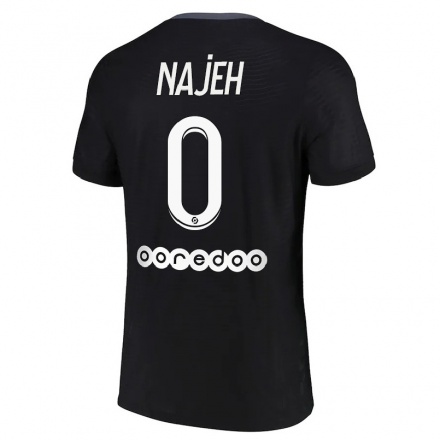 Miesten Jalkapallo Kais Najeh #0 Musta 3. Paita 2021/22 Lyhythihainen Paita T-paita