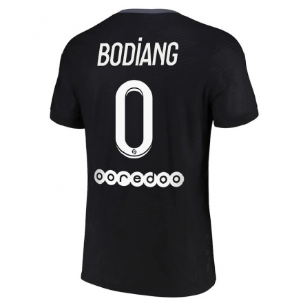 Miesten Jalkapallo Moutanabi Bodiang #0 Musta 3. Paita 2021/22 Lyhythihainen Paita T-paita