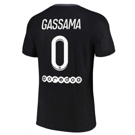 Miesten Jalkapallo Djeidi Gassama #0 Musta 3. Paita 2021/22 Lyhythihainen Paita T-paita