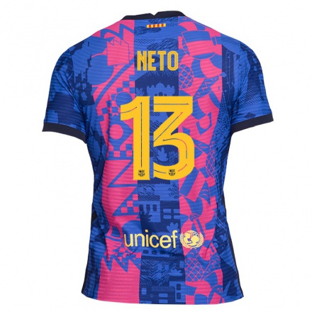 Miesten Jalkapallo Neto #13 Sininen Ruusu 3. Paita 2021/22 Lyhythihainen Paita T-paita
