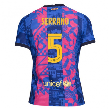 Miesten Jalkapallo Melanie Serrano #5 Sininen Ruusu 3. Paita 2021/22 Lyhythihainen Paita T-paita