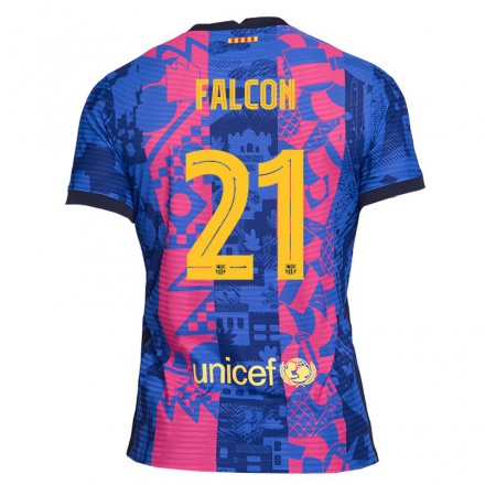Miesten Jalkapallo Andrea Falcon #21 Sininen Ruusu 3. Paita 2021/22 Lyhythihainen Paita T-paita