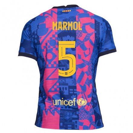 Miesten Jalkapallo Mika Marmol #5 Sininen Ruusu 3. Paita 2021/22 Lyhythihainen Paita T-paita