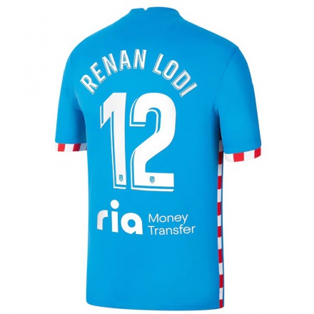 Miesten Jalkapallo Renan Lodi #12 Sininen 3. Paita 2021/22 Lyhythihainen Paita T-paita