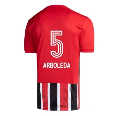 Miesten Jalkapallo Robert Arboleda #5 Vieraspaita Punainen Pelipaita 2020/21 Lyhythihainen Paita