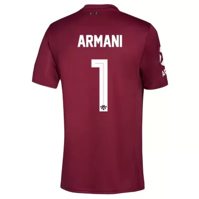 Miesten Jalkapallo Franco Armani #1 Vieraspaita Viininpunainen Pelipaita 2020/21 Lyhythihainen Paita
