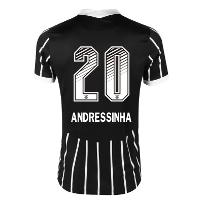 Miesten Jalkapallo Andressinha #20 Vieraspaita Musta Pelipaita 2020/21 Lyhythihainen Paita
