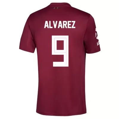 Miesten Jalkapallo Julian Alvarez #9 Vieraspaita Viininpunainen Pelipaita 2020/21 Lyhythihainen Paita
