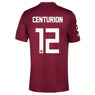Miesten Jalkapallo Ezequiel Centurion #12 Vieraspaita Viininpunainen Pelipaita 2020/21 Lyhythihainen Paita