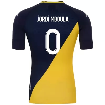 Miesten Jalkapallo Jordi Mboula #0 Vieraspaita Kuninkaallisen Sininen Pelipaita 2020/21 Lyhythihainen Paita