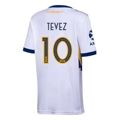 Miesten Jalkapallo Carlos Tevez #10 Vieraspaita Valkoinen Pelipaita 2020/21 Lyhythihainen Paita