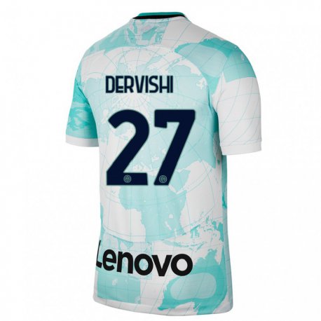 Kandiny Lapset Kristian Dervishi #27 Vaaleanvihreä Valkoinen Kolmas Sarja 2022/23 Lyhythihainen Paita T-paita