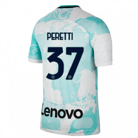 Kandiny Lapset Lorenzo Peretti #37 Vaaleanvihreä Valkoinen Kolmas Sarja 2022/23 Lyhythihainen Paita T-paita