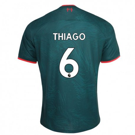 Kandiny Lapset Thiago #6 Tummanvihreä Kolmas Sarja 2022/23 Lyhythihainen Paita T-paita