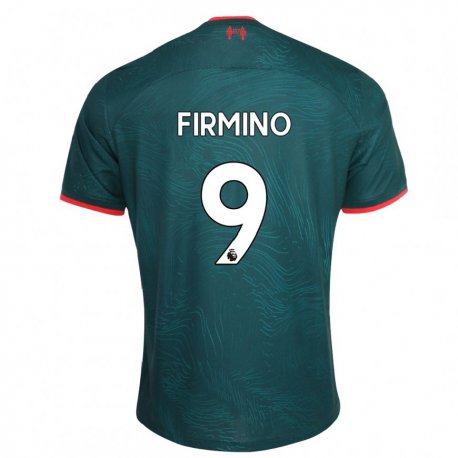 Kandiny Lapset Roberto Firmino #9 Tummanvihreä Kolmas Sarja 2022/23 Lyhythihainen Paita T-paita