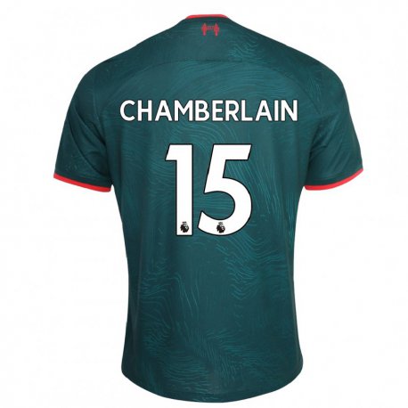 Kandiny Lapset Alex Oxlade Chamberlain #15 Tummanvihreä Kolmas Sarja 2022/23 Lyhythihainen Paita T-paita