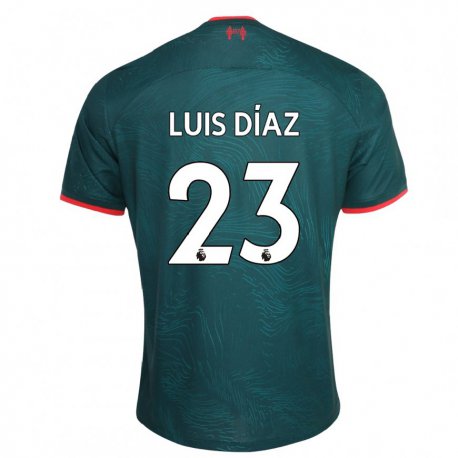 Kandiny Lapset Luis Diaz #23 Tummanvihreä Kolmas Sarja 2022/23 Lyhythihainen Paita T-paita