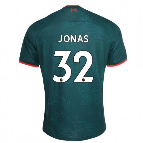 Kandiny Lapset Lee Jonas #32 Tummanvihreä Kolmas Sarja 2022/23 Lyhythihainen Paita T-paita